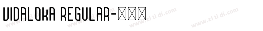 Vidaloka Regular字体转换